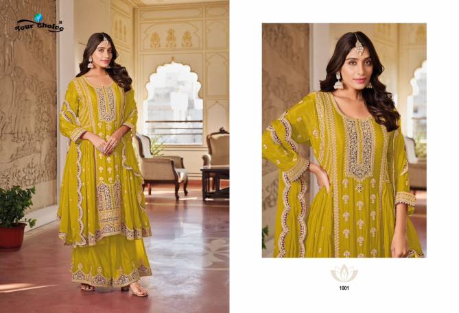 Glorina By Your Choice Pure Chinon Wedding Readymade Suits Wholesale Online